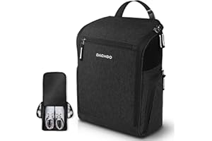 Dachgo Golf Shoe Bag Men Women, Padded Golf Shoe Carry Bags with Clasped Strap Handle & Side Ventilation, 3 Pockets for Golf Tees, Balls & Accessories, Perfect for Sport Golf Baseball Soccer