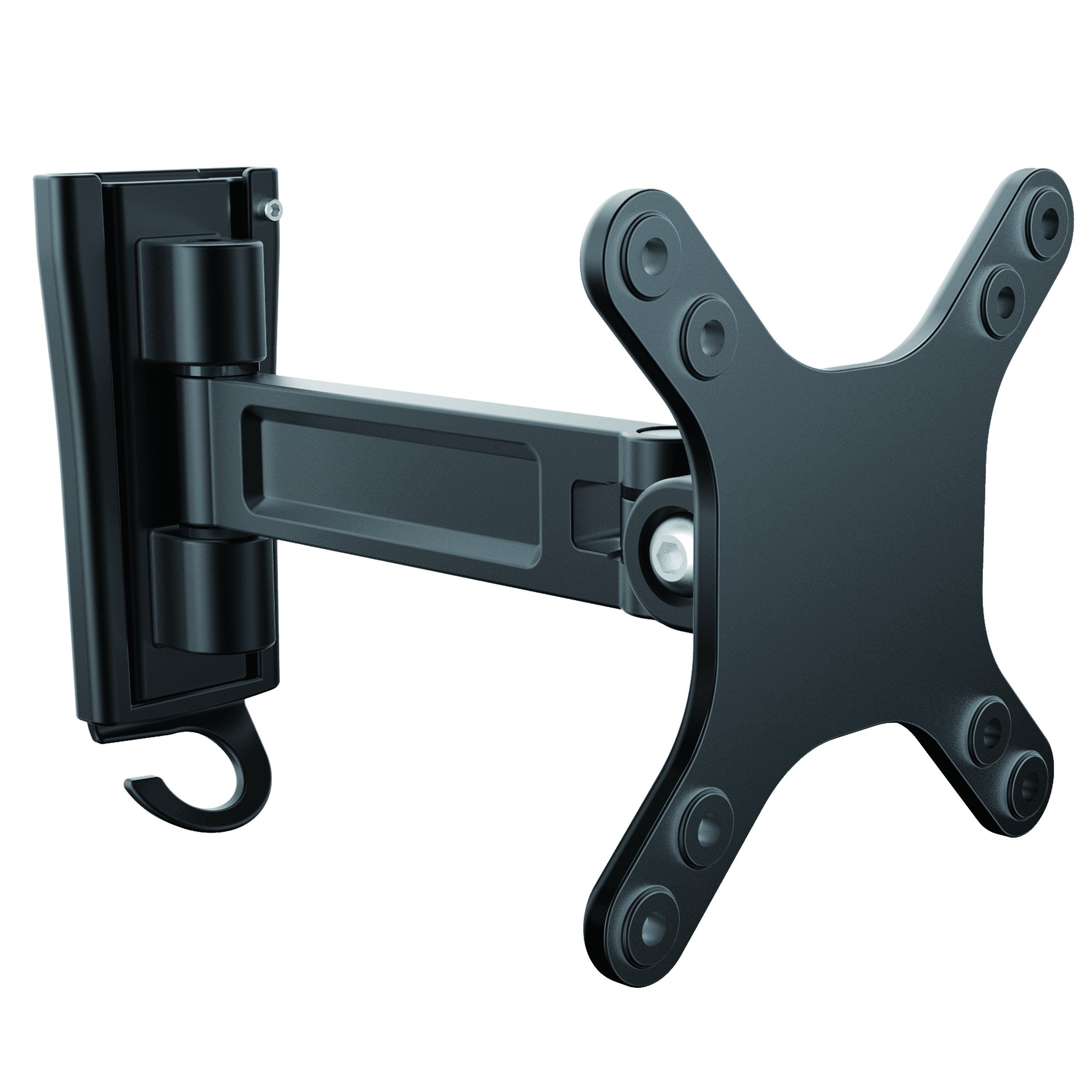 StarTech.com Monitor Wall Mount - Single Swivel - Supports Monitors 13” to 34” - VESA Monitor Wall Mount Bracket - Black (ARMWALLS)