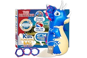 INFLATABLE DUDES Dinosaur -Kids Punching Bag | Already Filled with Sand| Bop Bag | Premium Inflatable Toy | Punching Bag for Kids | Enhanced Bounce-Back Action! | Indoor Outdoor - Party Games