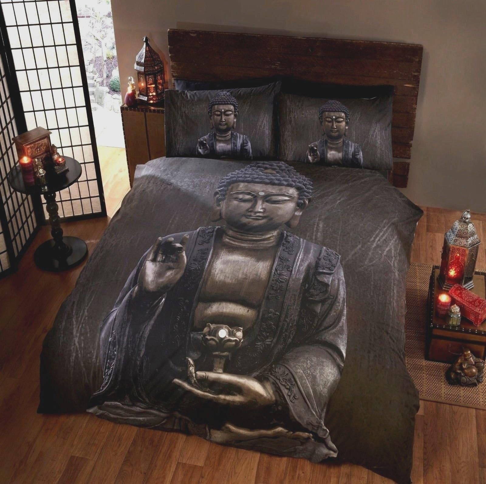 King Buddha Oriental Duvet Cover Set