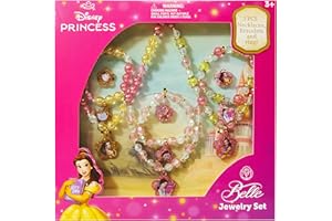 LUV HER Disney Girls Jewelry Set - Dress up Toy Jewelry Box Set with Bead Necklace, Bracelet and Ring - Play Accessories - Ages 3+