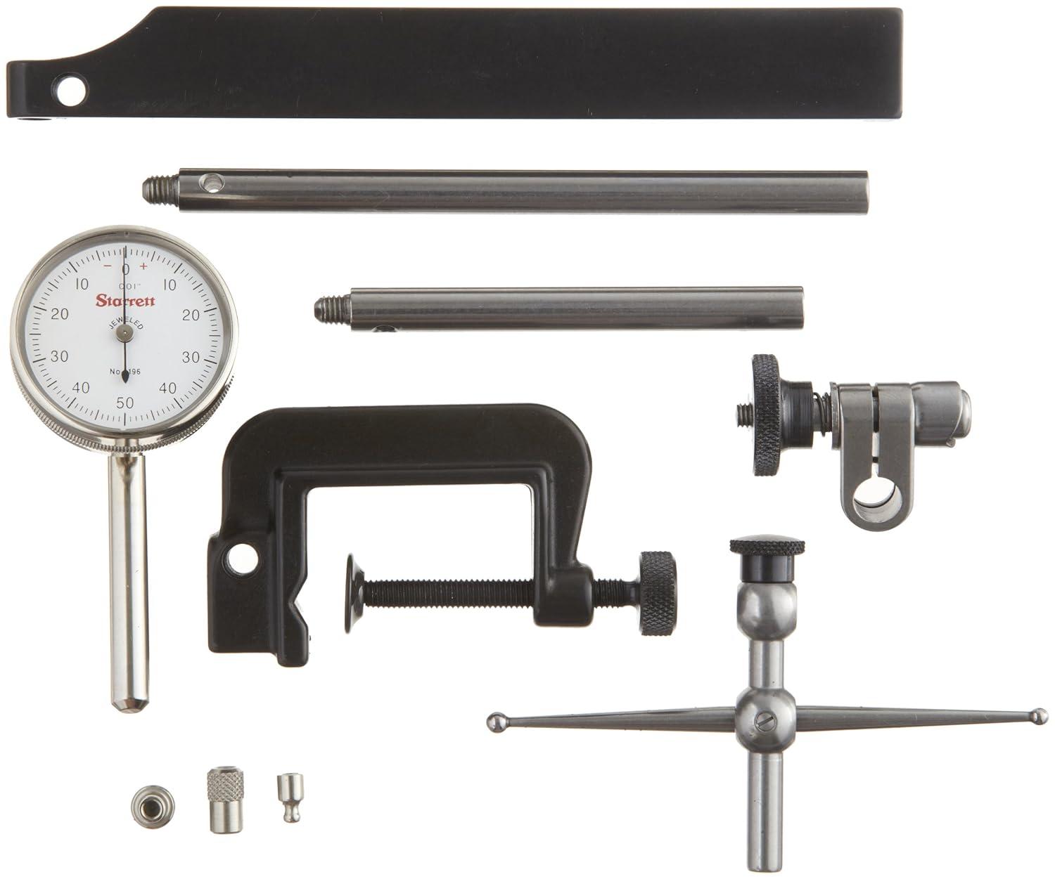 Starrett No. 196 Universal Dial Test Indicator Set With Case, Rarely