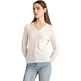 State Cashmere Women’s Essential V-Neck Sweater 100% Pure Cashmere Classic Long Sleeve Pullover