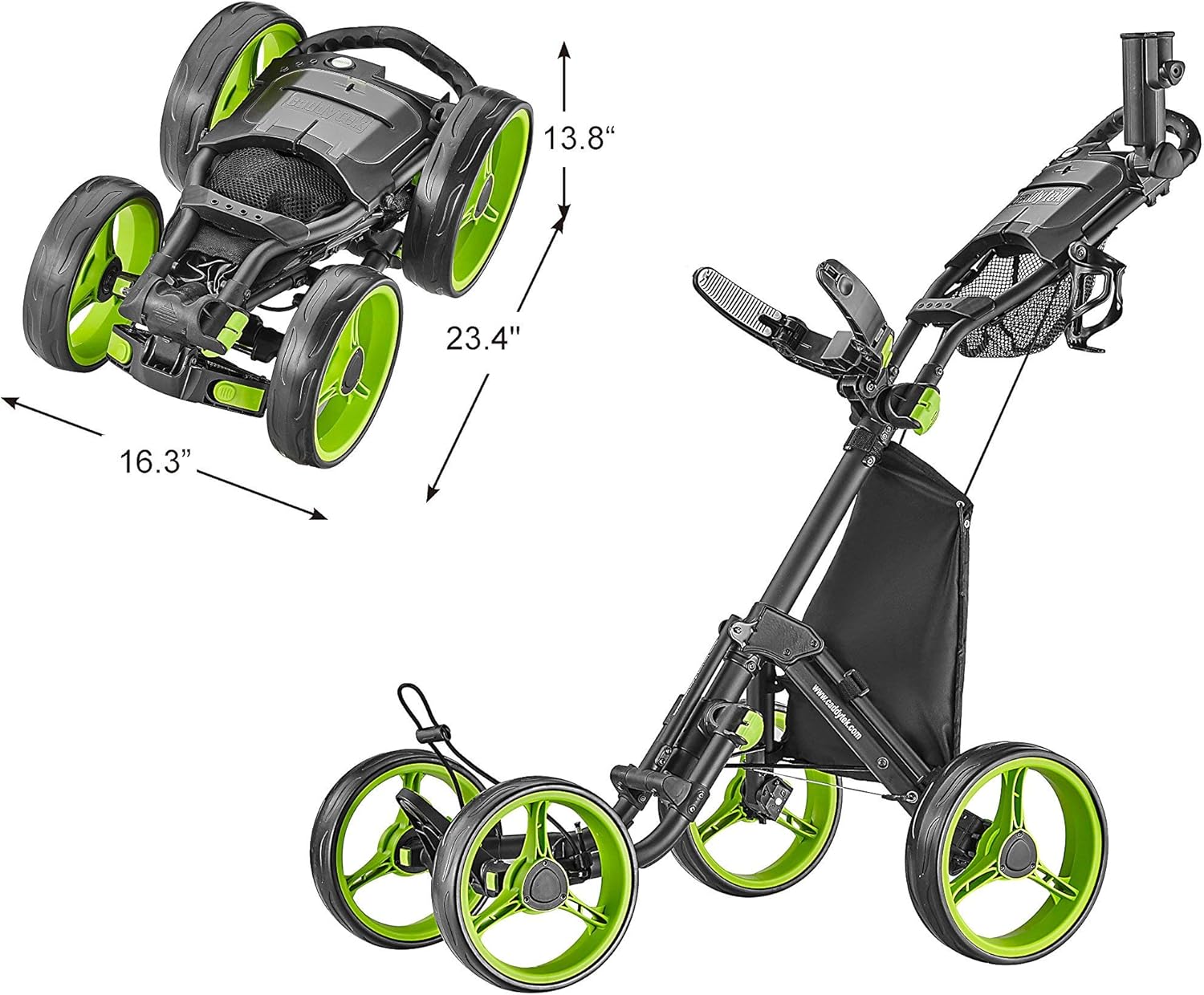 CaddyTek Explorer V8 SuperLite 4 Wheel Golf Push Cart