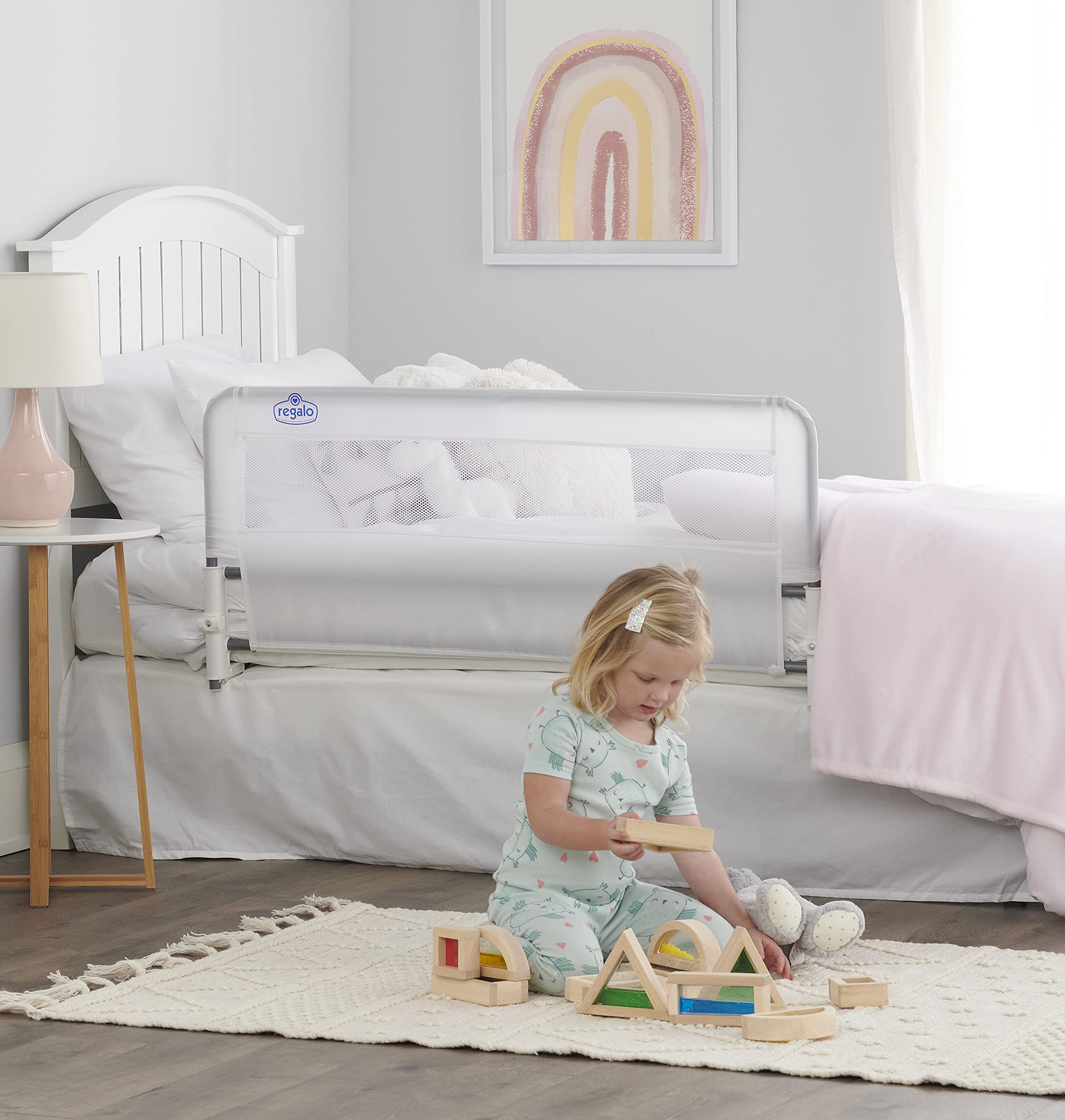 Regalo Bed Rail Guard, with Reinforced Anchor Safety System