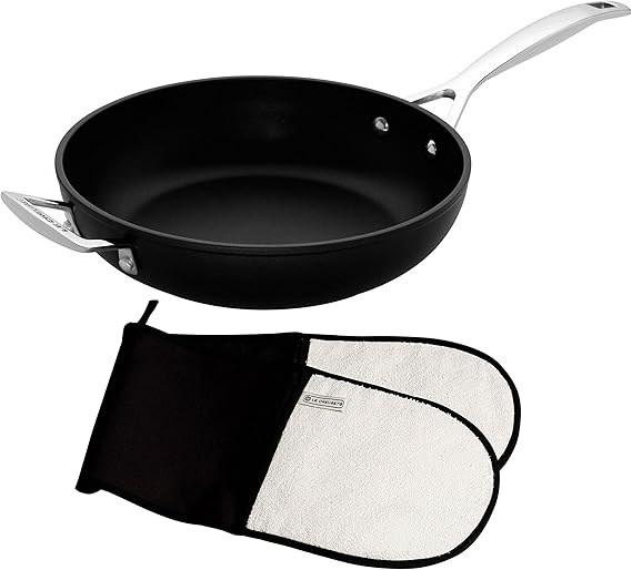 Le Creuset Toughened NonStick Deep Frying Pan, 30 cm, Black and