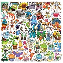 My Singing Monsters Stickers 60 Pack Laptop Stickers,Game Vinyl