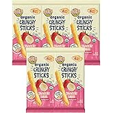 Earth's Best Organic Baby Food, Dissolvable Teething Snack for Babies 6 Months and Older, Strawberry Banana Crunchy Sticks, .56 oz Pack (Pack of 5)