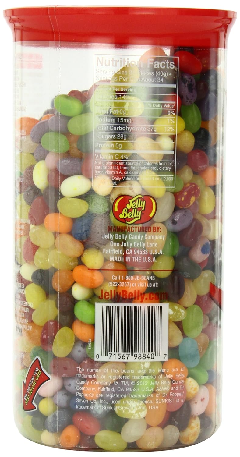 Jelly Belly Jelly Beans, Assorted Flavors, 3 lb Tub : Grocery & Gourmet Food