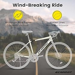 Ecarpat 700C Road Bikes, 16 Speed, Commuting City