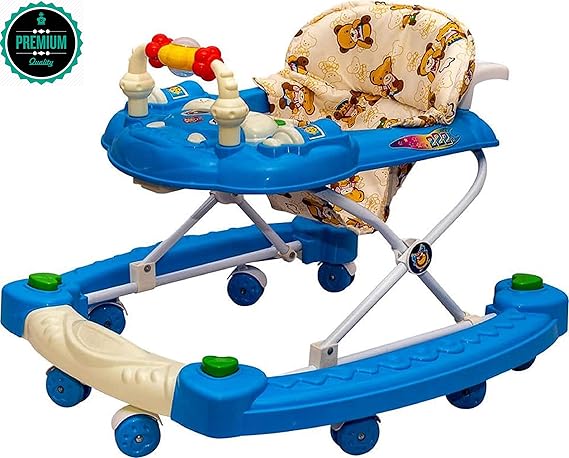 Vertex Musical Activity Panda Baby Walker 222 with Music & RATTLES & Adjustable Height for Kids : Premium Quality Push and Pull Toy Activity Baby Walker : Toddllers Walker