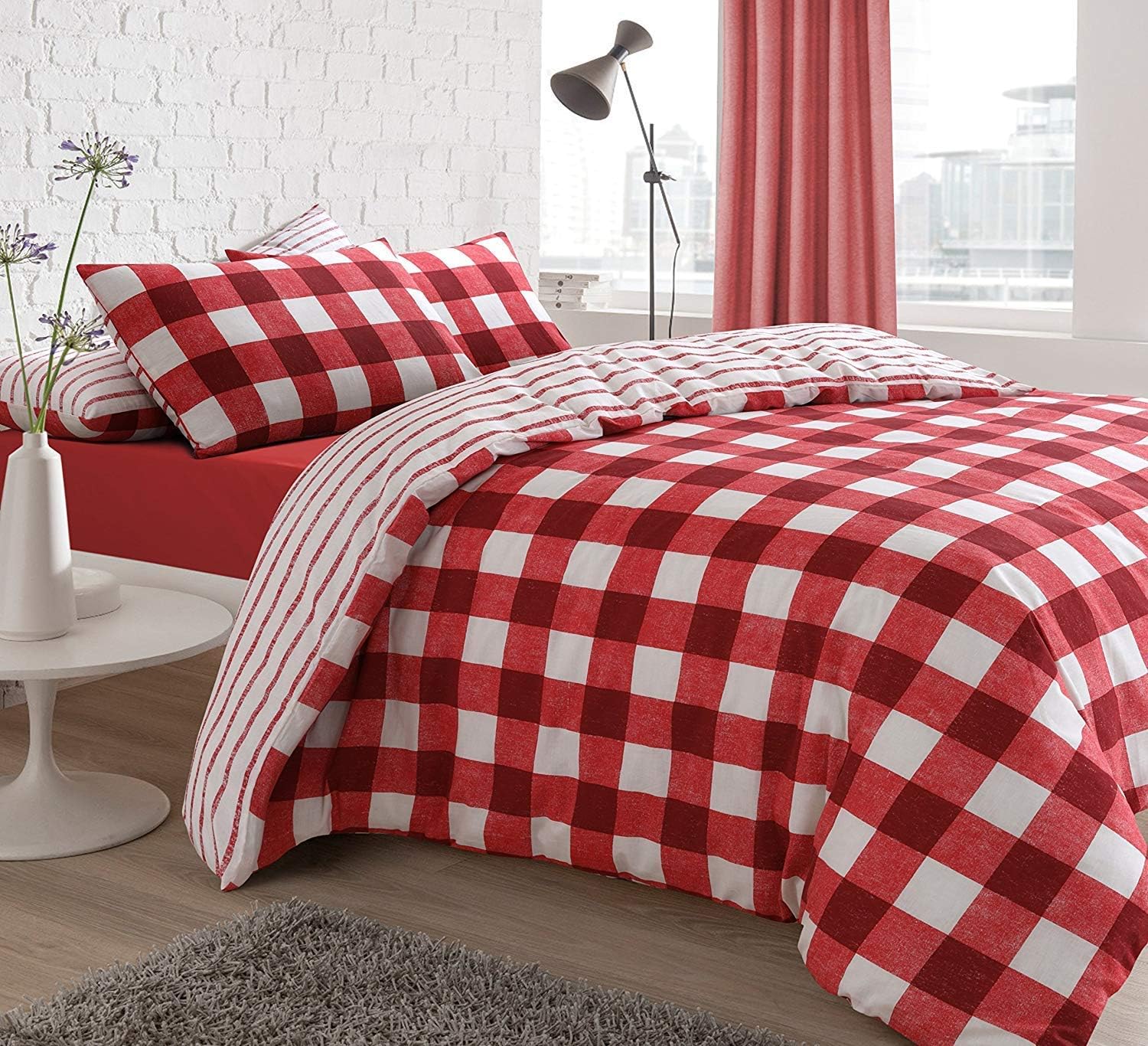 Sleepdown Trending Exclusive GINGHAM Duvet Cover & Pillowcase sets