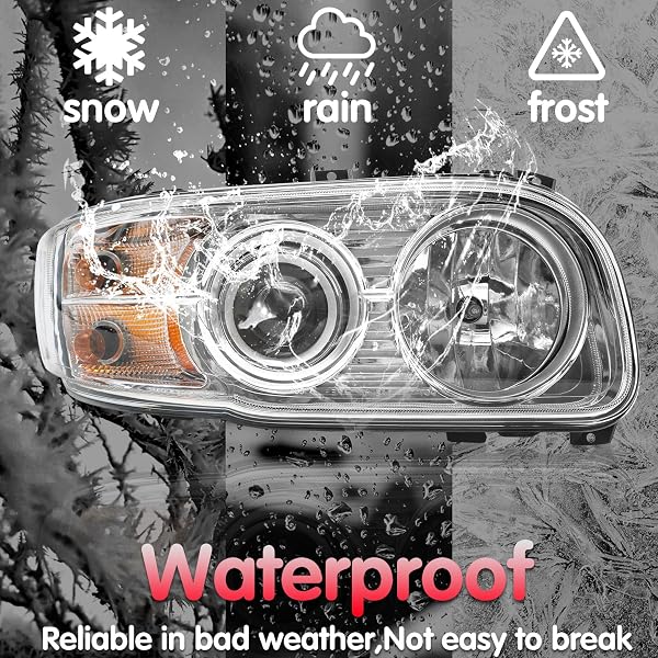 REVWORTH HEADLIGHT ASSEMBLY FIT FOR 2008-2018 PETERBILT 388-389, HALOGEN HEADLIGHTS HEADLAMPS W/BULBS CHROME HOUSE (LEFT/DRIVER SIDE)