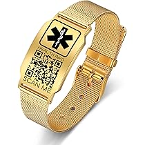 Medical Alert Bracelet Women Theluckytag Upgraded Medical Alert