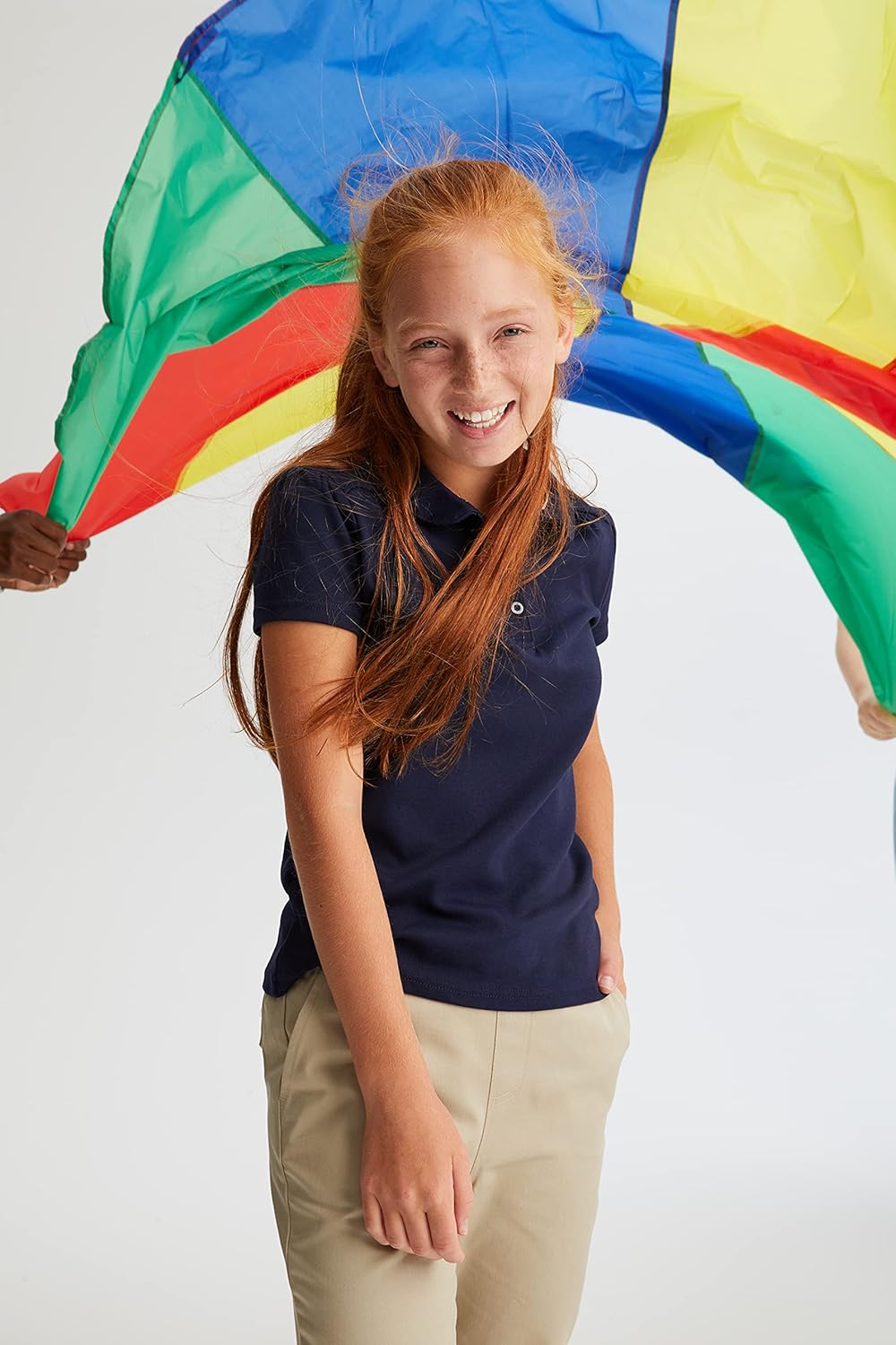 French Toast Girls' Short Sleeve Peter Pan Collar Polo: Clothing
