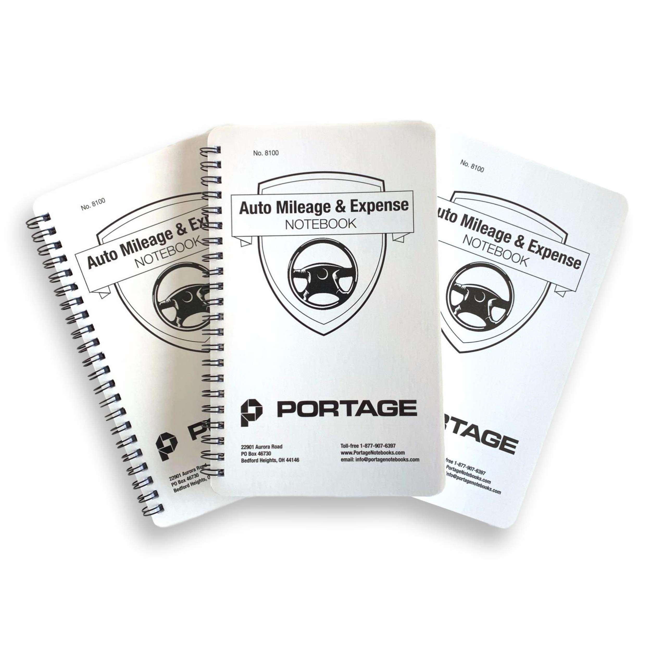 Auto Mileage & Expense Notebook – Vehicle Mileage Log, Miles Log Book to Track Over 400 Rides or Sessions, Track Odometer for Business Driving or Rideshare Apps – 5 x 8 Inches, 60 Pages (Pack of 3)