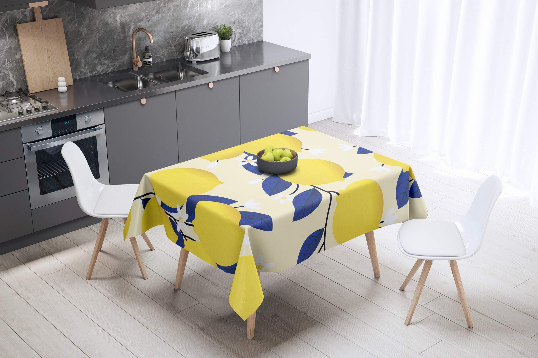 Bonamaison Kitchen Decoration, Tablecloth, 140cm x 140cm - Designed and Manufactured in Turkey