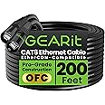 GearIT CAT6 Ethernet Cable, EtherCON-Compatible RJ45 Connectors for Pro Audio, Aluminum Shielded, Oxygen Free Copper - 200 ft