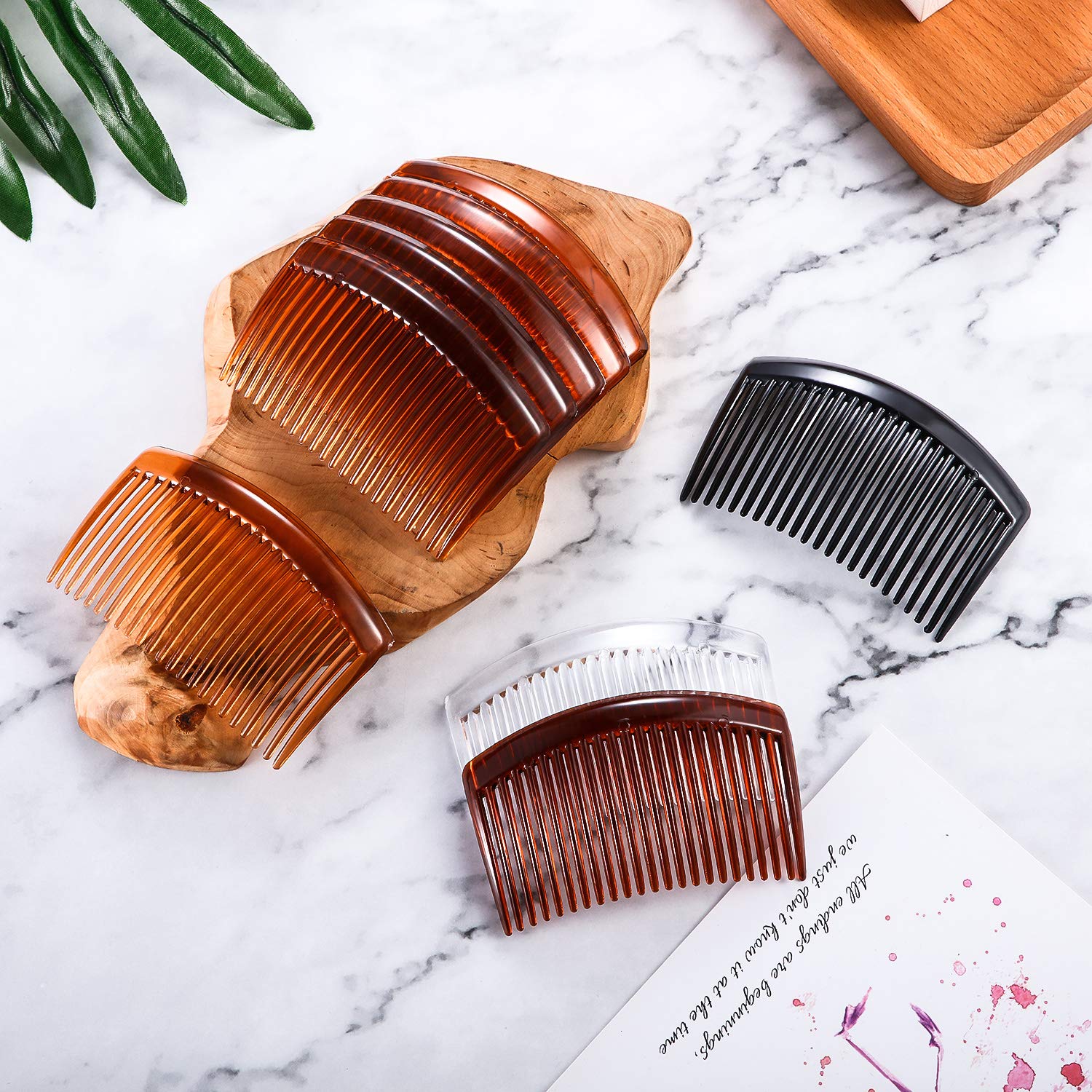 24 Pieces Hair Comb Plastic Hair Side Combs Straight Teeth Hair Clip Comb Bridal Wedding Veil Comb for Fine Hair : Beauty