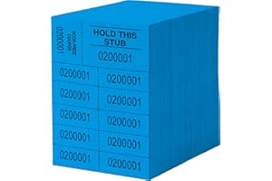 LANCASTER BINGO COMPANY Auction Tickets - 500 Sheets - 10 Numbers per Sheet (Blue)