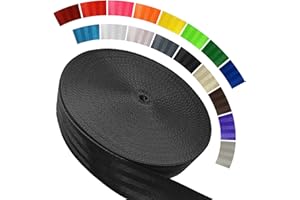 WEBSUKA Polyester Webbing Strap 16+Colors – 1"&1.5"&1.9" – 16.5 25 33 55 Yards Heavy Duty Webbing Roll, Flat Webbing Strap for Indoor&Outdoor Gear, Climbing, DIY Crafting, Repairing