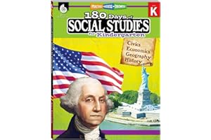 Shell Education 180 Days: Social Studies, Early Elementary Social Studies for Kindergarten Practice Workbook for Classroom and Home, Cool and Fun Practice Created by Teachers