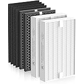 HPA5100B Replacement Filter Compatible with Honeywell Air Purifiers HPA5100 HPA5150 HPA3100, 2 High-Efficiency, 2 S Carbon and 4 A Pre-Filters, Part # HRF-R1 HRFSC1 HRF-ARVP100 HRF-A100
