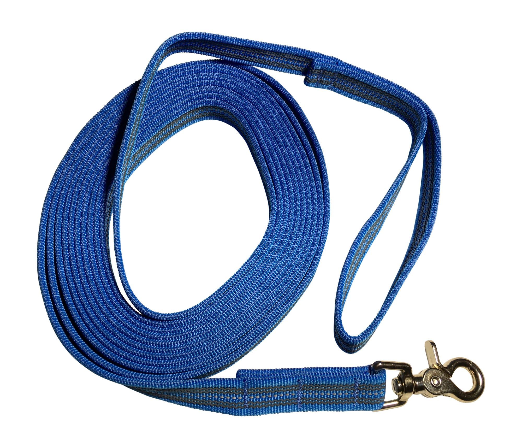 DOGS and MORE – Tracking / Training / Recall Leash = > 5 m with RUBBER and REFLECTIVE treads (with hand loop)