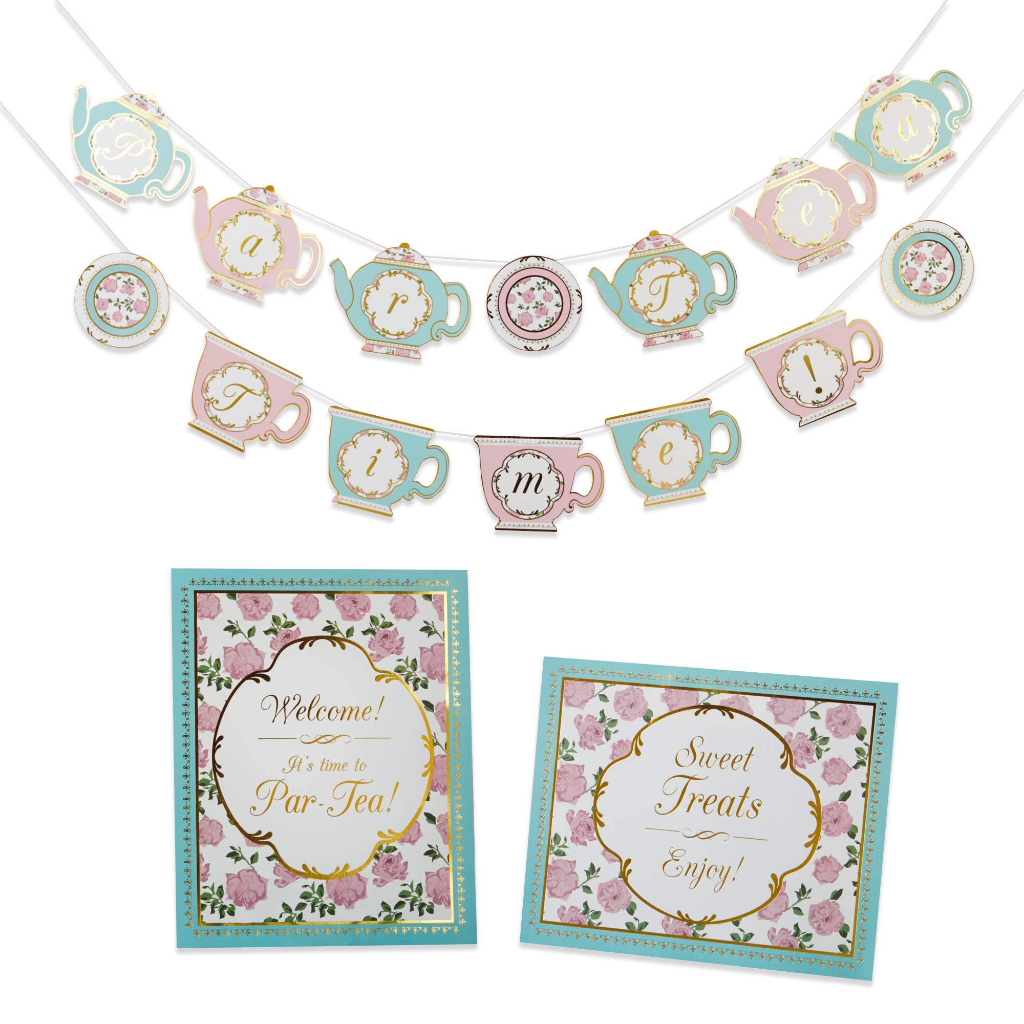 Kate Aspen Whimsy Par-Tea Time Decor Party Kit, One Size, Multi