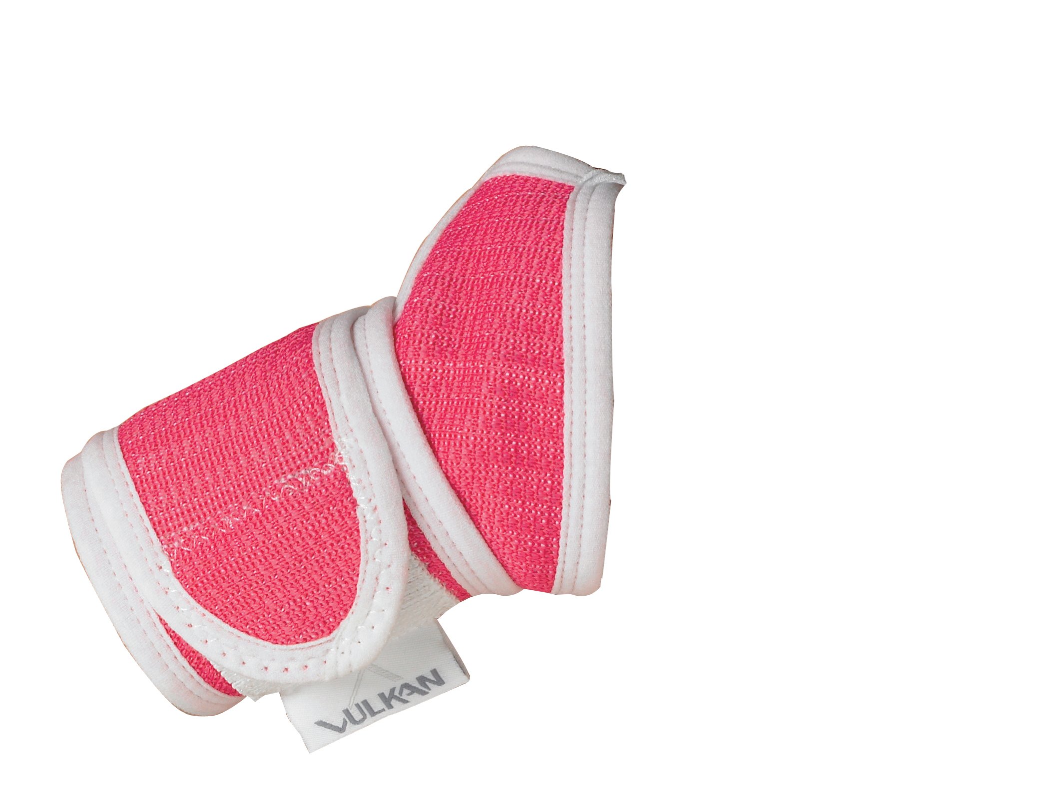 Vulkan Advanced Elastic Wrist Supports, Secure & Adjustable Immobilizer with Thumb Loop & Open Fingers for Range of Motion & Functionality, Comfortable & Flexible Wrist Support Wrap, Pink