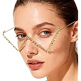 Beavorty Half Frame Sparkling Crystal Sunglasses Rhinestone Sunglasses Crystal Trim Jeweled Frame Costume Glasses for Women Men