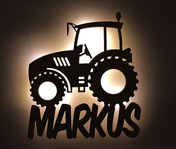 Schlummerlicht Nachtlicht Traktor Personalisiert Mit Namen Optional Mit Zugschalter Und Lackierung Amazon De Baby