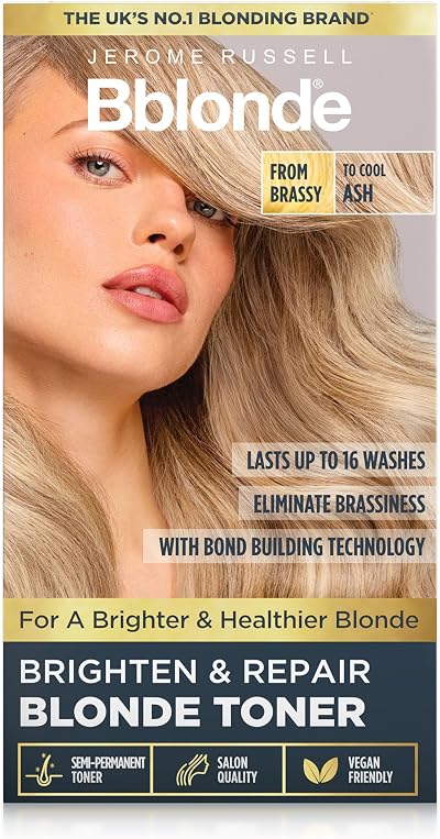 Jerome Russell Bblonde Ash Toner Bond-Building 16 Washes No Ammonia Vegan