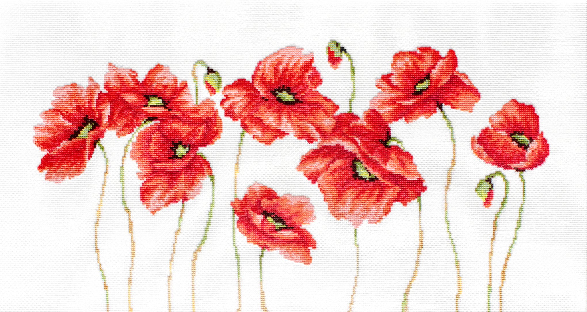 Luca-S B2223 Red Poppies - Cross Stitch Kit