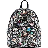 Tokidoki Leather Backpack for Adult, Vintage Water Resistant Daypack with Pockets for Men& Women for Travel Outdoor Work Casual Hiking Black