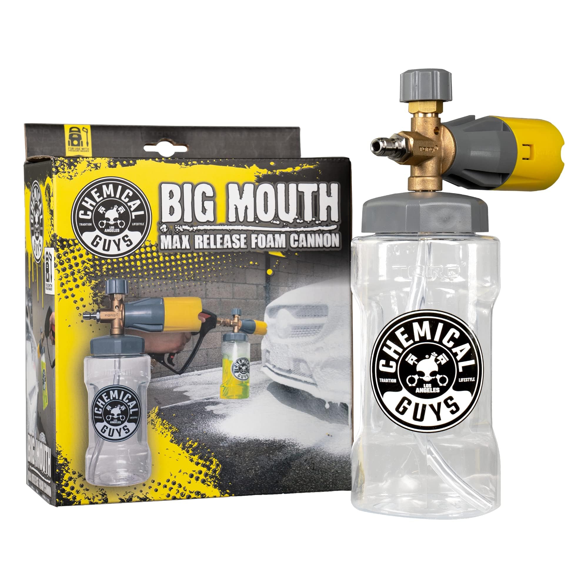 Photo 1 of Chemical Guys EQP324 Big Mouth Max Release Foam Cannon (Car Wash, Home Wash & Boat Wash Foam Cannon That Connects to Your Pressure Washer) 34 oz Bottle