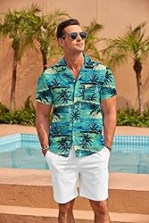 COOFANDY Mens Summer Shirts Beach Linen Shirts