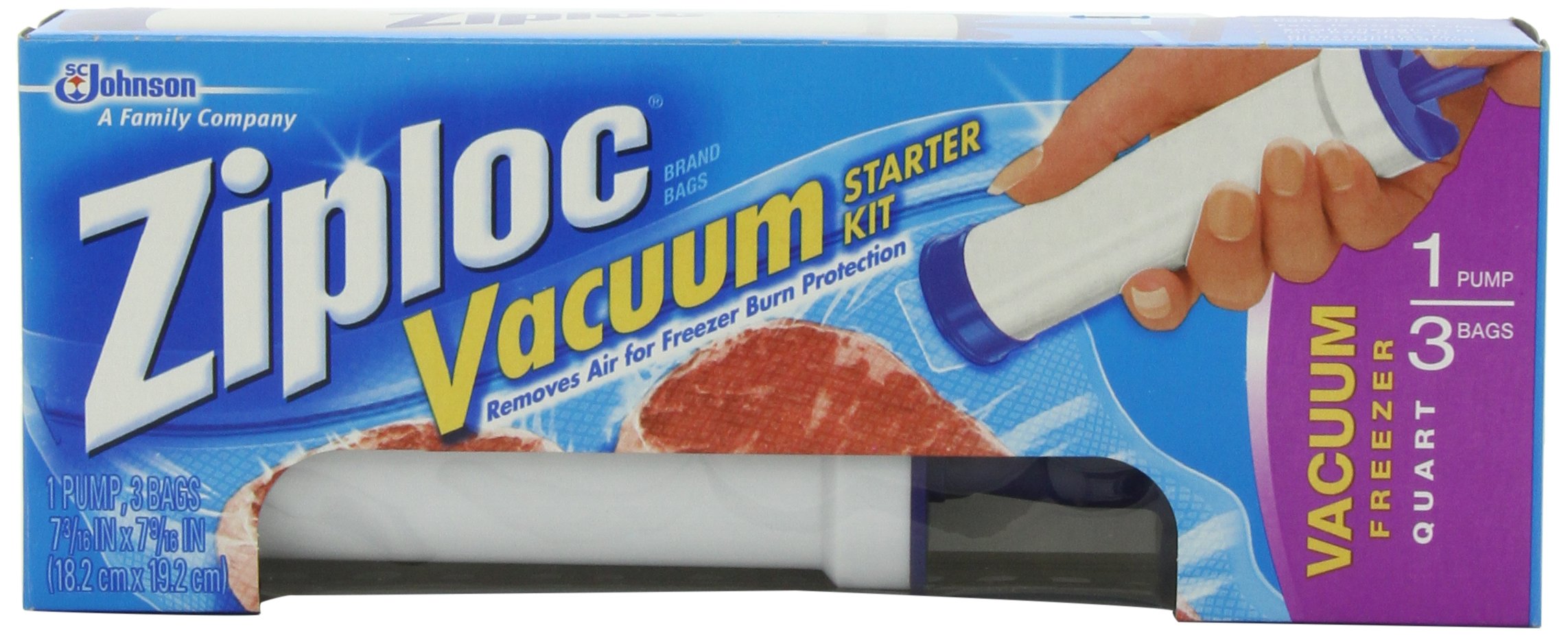 Ziploc Vacuum Starter Kit, 3Quart Bags, 1Pump eBay