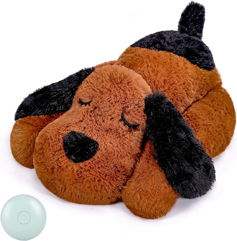WEOK Puppy Heartbeat Toy for Anxiety Relief - Crate Training Plush Friend