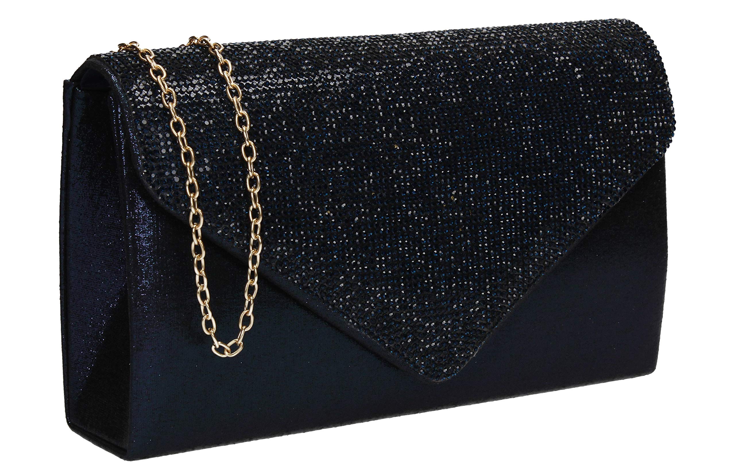 SwankySwans Women's Pheobe Clutch, Navy Blue, M UK