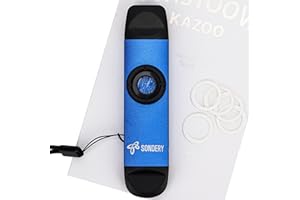 Sondery Professional Metal Kazoo, Dual Head Kazoo Includes Lanyard and 5 Membranes for All Ages and Occasions