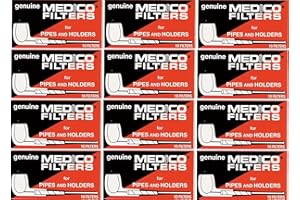 THE FRUGAL SMOKER Medico Pipe Filters - 12 Boxes of 10 Filters - 120 Filters total