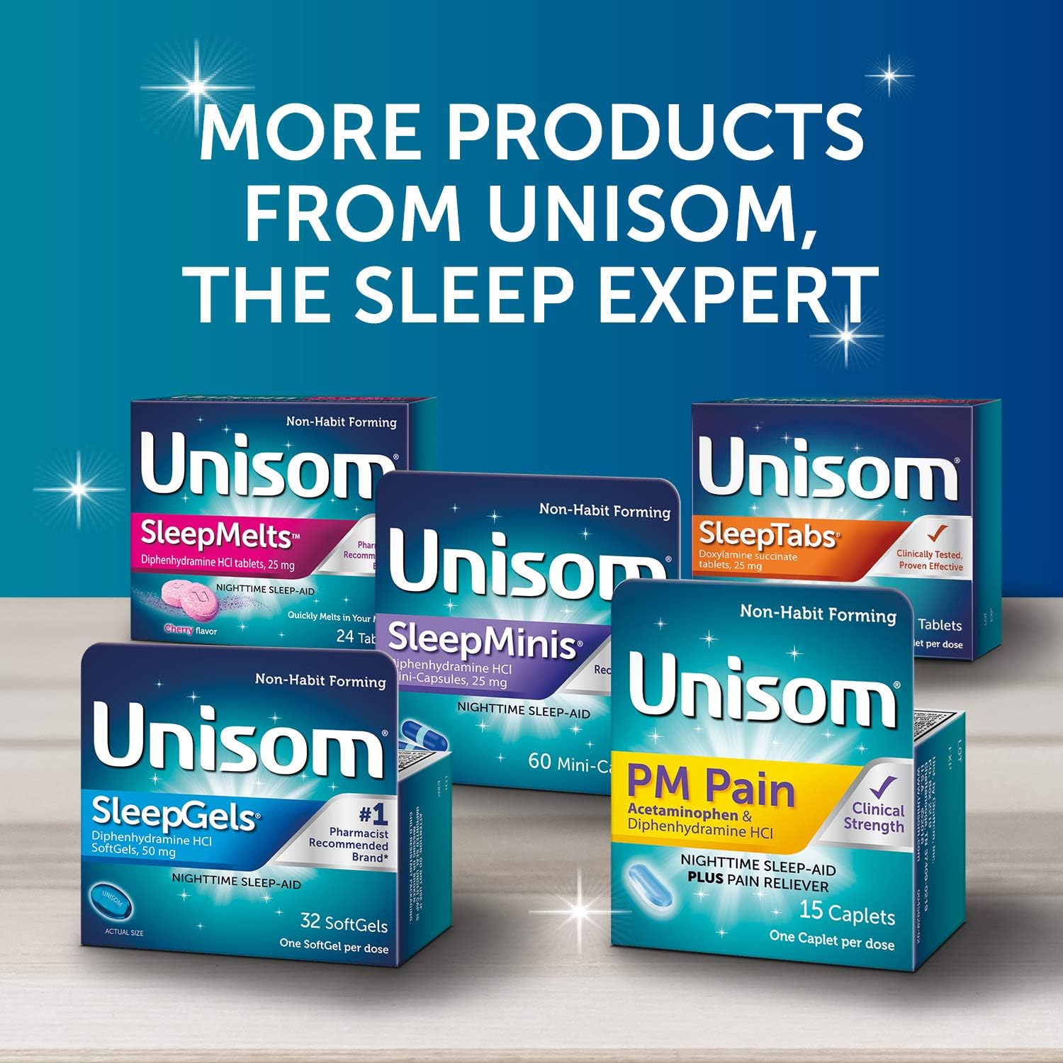 Unisom SleepTabs, Nighttime Sleep-aid, Doxylamine Succinate, 48 Tablets: Health & Personal Care