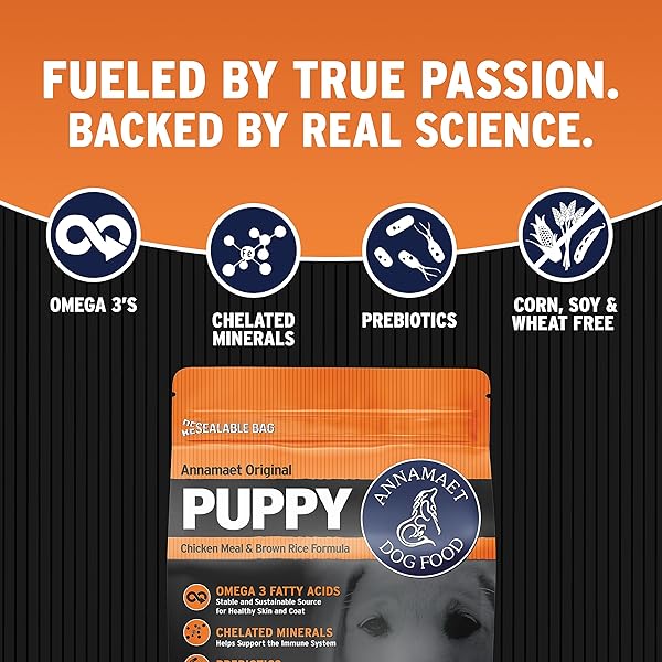 ANNAMAET ORIGINAL PUPPY DRY DOG FOOD, (CHICKEN & BROWN RICE), 5-LB BAG