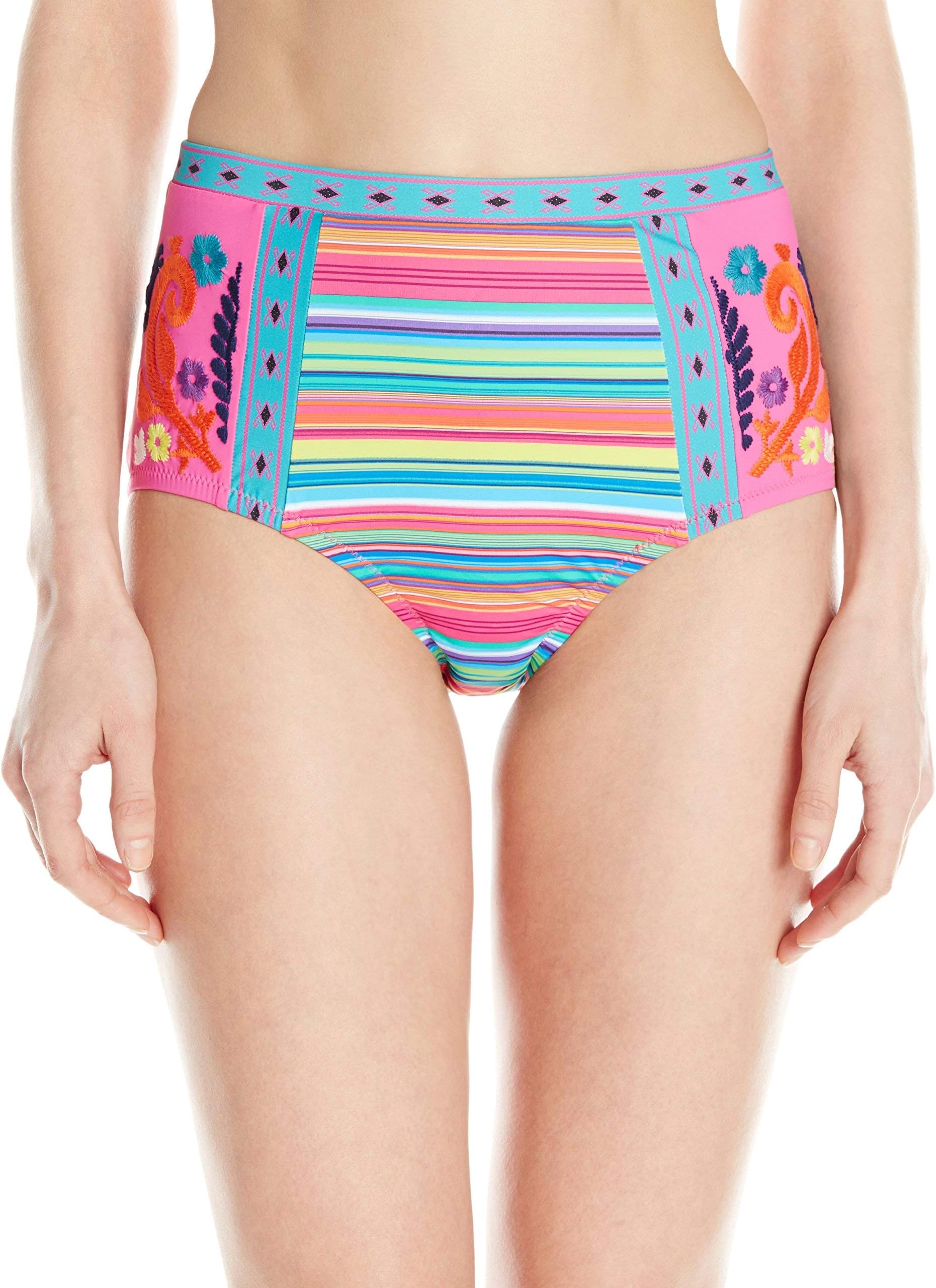 Nanette Lepore Women's High Waist Hipster Bikini Swimsuit Bottom