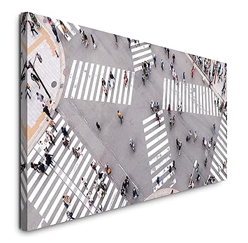 Paul Sinus Art GmbH japanische Straßen 120x 50cm Panorama Leinwand Bild XXL Format Wandbilder Wohnzimmer Wohnung Deko Kunstdr