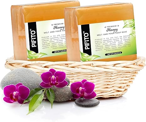Amazon Com Pifito Honey Melt And Pour Soap Base 2 Lb Premium 100 Natural Glycerin Soap Base Luxurious Soap Making Supplies Beauty