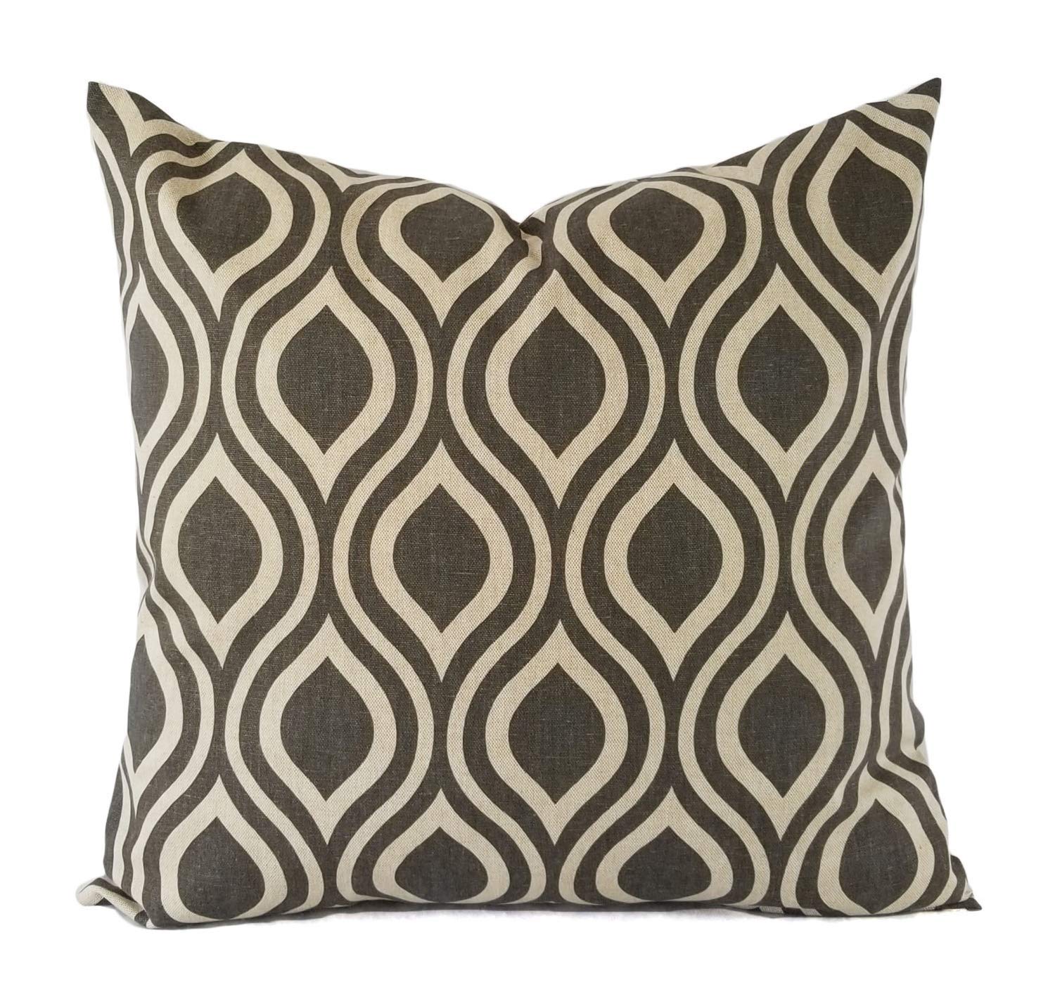 Amazon Com Dark Taupe And Beige Waves Pillow Shams Tan Pillow