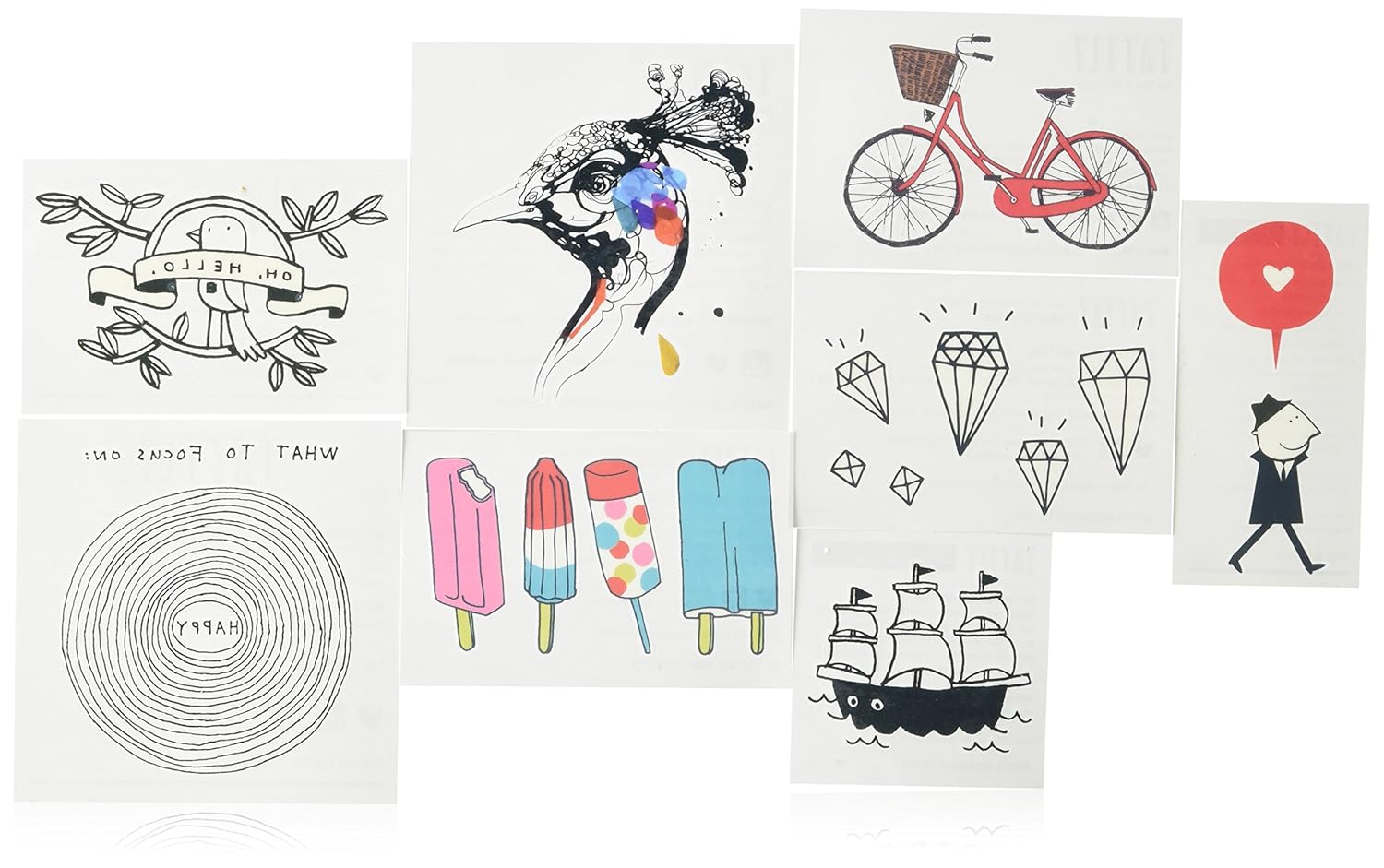 Tattly Temporary Tattoos Premier Set Amazon.co.uk Beauty