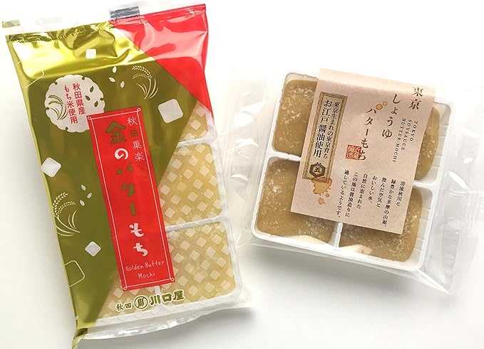 Amazon 食べ比べセット 金のバターもち 東京しょうゆバターもち 近藤醸造コラボ商品 株式会社川口屋 もち菓子 通販